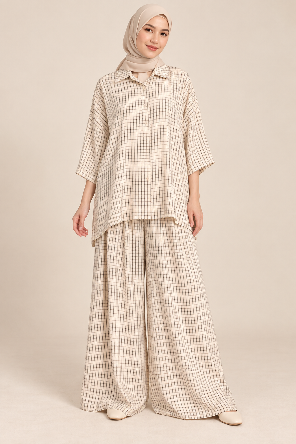 Ensemble à carreaux Kamila